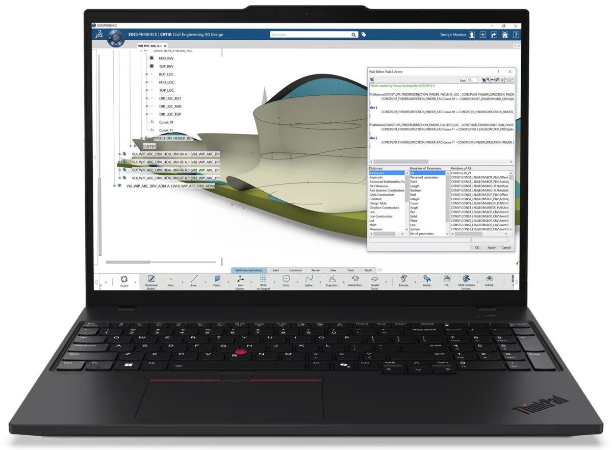 Laptop Lenovo ThinkPad T16g Gen 3 21V5002JGE, 16 inch 2560 x 1600, Intel Core Ultra 9 275HX (16 C / 24 T, N/A - 5.4 GHz, 36 MB cache, 55 W), 64 GB DDR5, 1 TB SSD, Nvidia Geforce RTX 5080, Windows 11 Pro, Tastatura German, Storm Grey