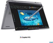 Laptop Lenovo ThinkBook 14 2in1 G6 IPL 21R30022GE, 14.0 inch 1920 x 1200 Touchscreen, Intel Core Ultra 7 355 (12 C / 14 T, 1.4 GHz - 4.8 GHz, 18 MB Intel Smart Cache cache, 28 W), 32 GB LPDDR5X, 512 GB SSD, Intel Intel Arc Graphics, Windows 11 Pro, Tastatura English, Luna Grey