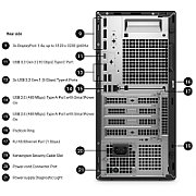 Desktop PC Dell Pro Plus QBT1250 Tower Tower, Intel Core Ultra 5 235 (14 C / 14 T, Nespecificat - 5.0 GHz, 24 MB cache, 65 W), 16 GB DDR5, 512 GB SSD, Fara unitate optica, Intel Intel Graphics Partajata, 260 W, Windows 11 Pro
