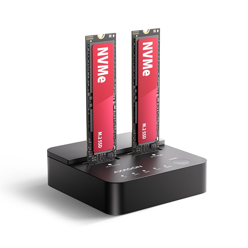 ADSA-M2C22L, USB-C 20Gbps, pentru 2x M.2 NVMe SSD