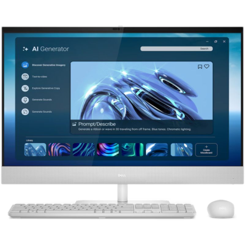 All-In-One Dell 27 DEC2726U516512W11P, 27 inch 1920 x 1080 Touchscreen, Intel Core Ultra 5 325 (8 C / N/A T, N/A - 4.5 GHz, 12 MB cache, 25 W), 16 GB DDR5, 512 GB SSD, Intel Intel Graphics 0 GB, Windows 11 Pro, Alb