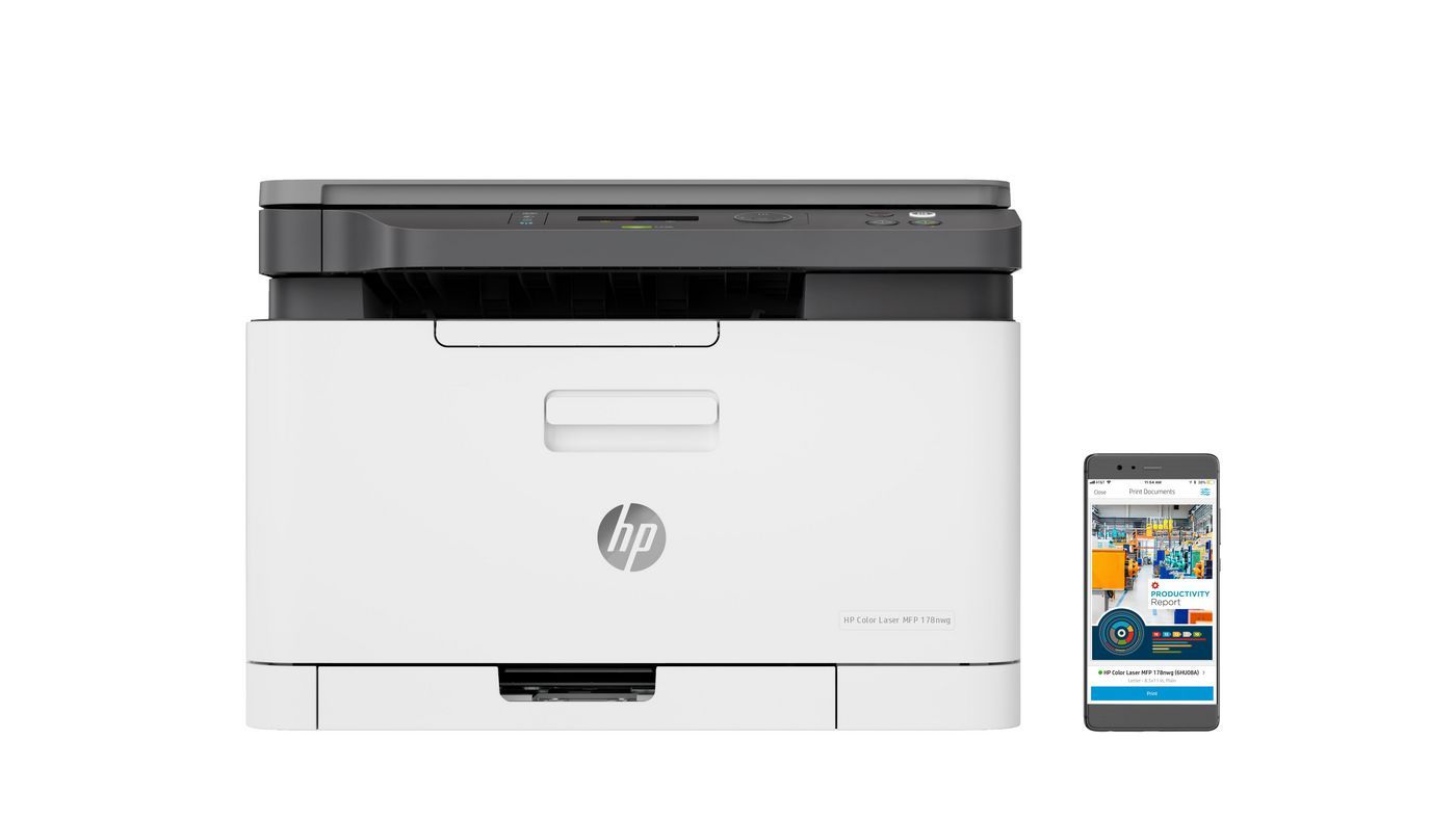 Imprimanta multifunctionala laser color HP MFP 178NW, A4, USB 2.0, Wi-Fi, 18 ppm negru, 4 ppm color