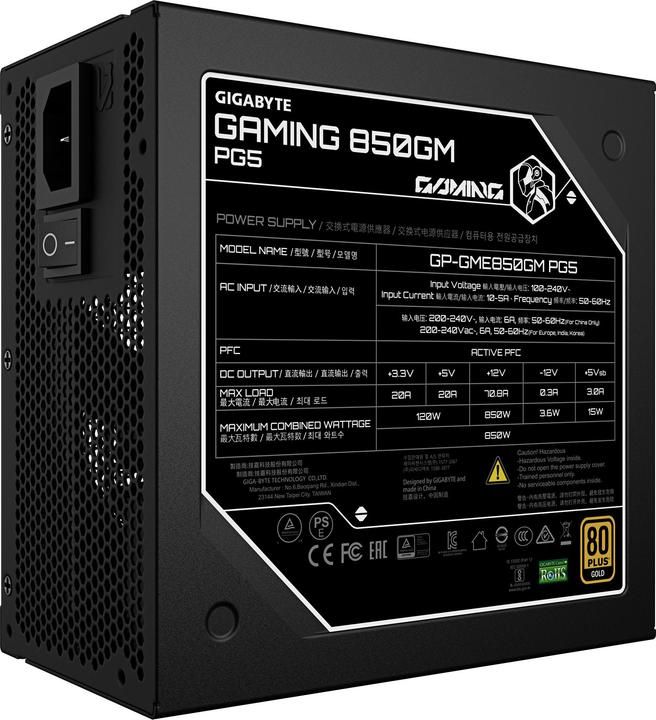 GP-GME850GM PG5, 850W, ATX, Full Modular, Negru