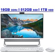 All-In-One Dell Inspiron 24 EC24250, 23.8 inch 1920 x 1080 Touchscreen, Intel Core 7 150U (10 C / 12 T, 1.8 GHz - 5.4 GHz, 12 MB cache, 15 W), 16 GB DDR5, 1 TB SSD, Intel Intel Graphics 0 GB, Windows 11 Pro, Alb
