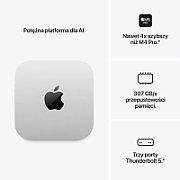 Desktop PC Apple Mac mini Mini PC, Apple M5 Pro 15-core (15 C / 15 T, 3.2 GHz - 4.6 GHz, 32 MB cache, 45 W), 48 GB Unified System Memory, 512 GB SSD, Fara unitate optica, Apple 16-core GPU Partajata, Nespecificat, macOS