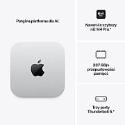 Desktop PC Apple Mac mini Mini PC, Apple M5 Pro 18-core (18 C / 18 T, 3.2 GHz - 4.6 GHz, 32 MB cache, 45 W), 48 GB Unified System Memory, 512 GB SSD, Fara unitate optica, Apple 20-Core GPU Partajata, 155 W, macOS