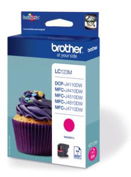 Cartus cerneala Brother LC123M ,Magenta ,600 pagini ,Original (LC123M)